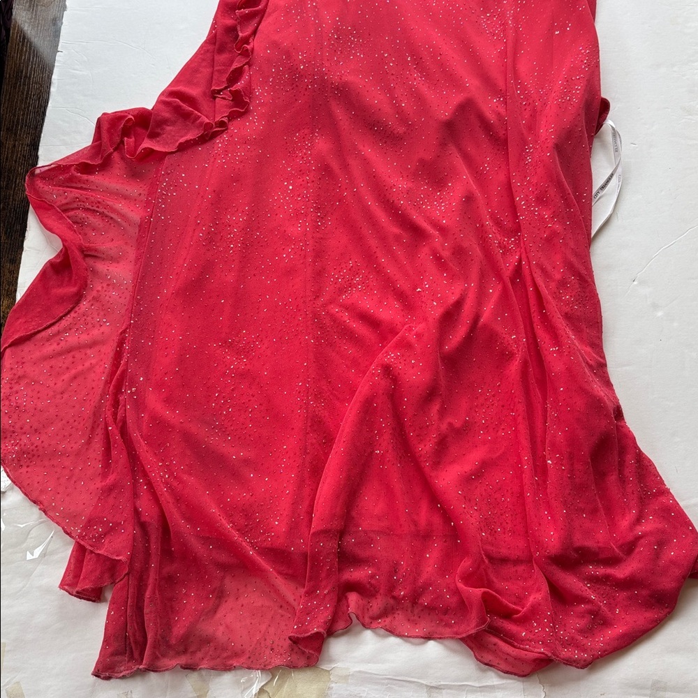 Vintage Maxi y2k Dress Hot Pink Sparkle S Iconic Fairy Princess Glitter Party - Picture 14 of 17